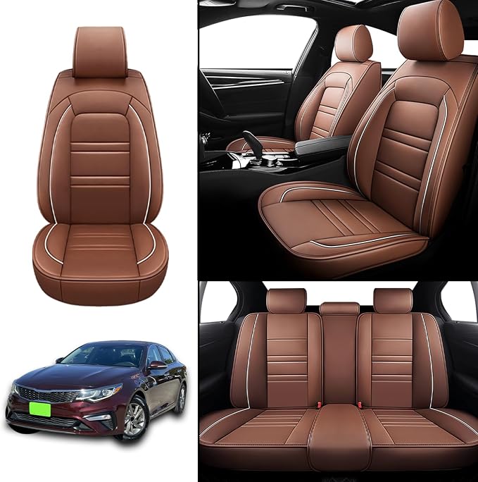 Seat Covers for kia Optima 2003-2020 | 5-Seats Leather Seat Covers - Image 2