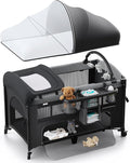 4 in 1 Baby Bassinet, Pack and Play, Bedside Crib Sleeper, Diaper Changer by ObeeOdee