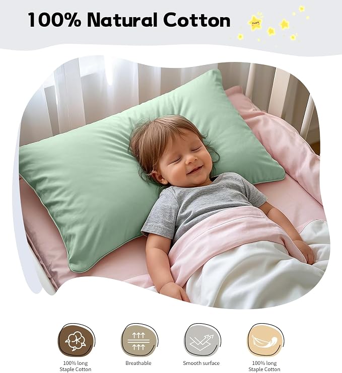 Deep Dream Toddler Pillowcases for 13x18 Pillow 2 Pack, 100% Cotton Travel - Image 3