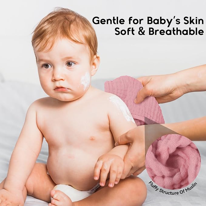 Muslin Burp Cloths for Baby 100% Cotton Burping Cloths for Boys Girls Large - Image 4