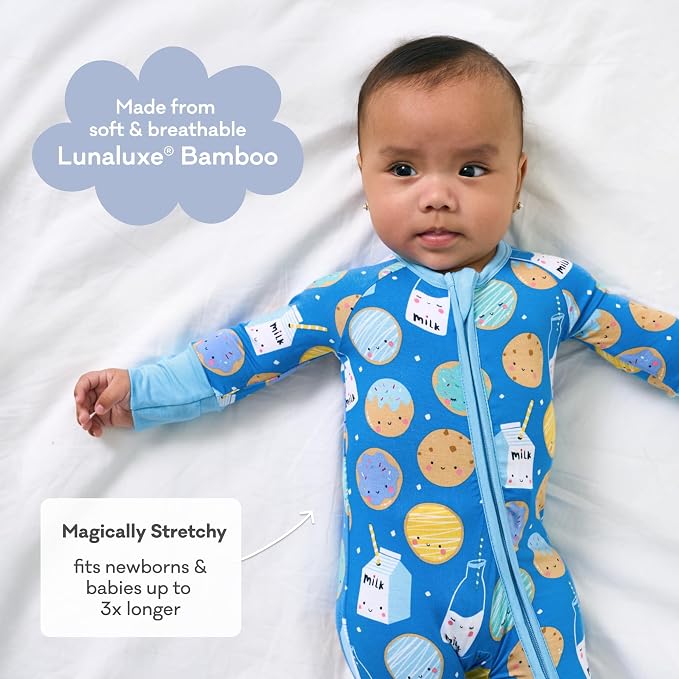 Little Sleepies Pajamas for Baby Boys & Girls, Viscose from Bamboo Baby Pajamas - Image 3