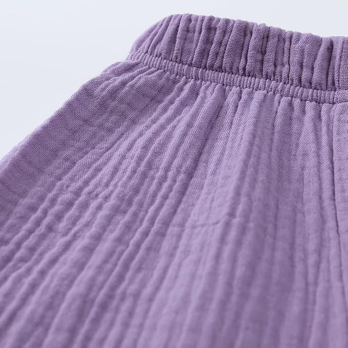MYGBCPJS Baby Boys Girls Cotton Linen Trousers Kids Casual Ankle Pants Loose - Image 5