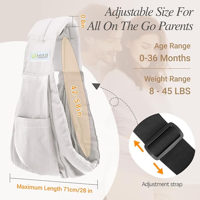 Baby Sling Carrier for Newborn to Toddler, Cozy Wearing Baby Wrap Carrier - Image 7