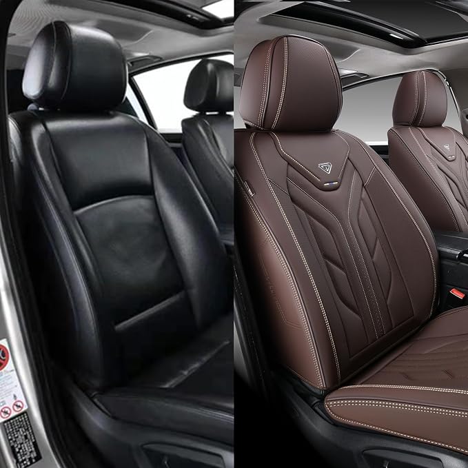 Coverado Front Seat Covers, Car Seat Covers Front Seats, Leather Seat Covers - Image 9