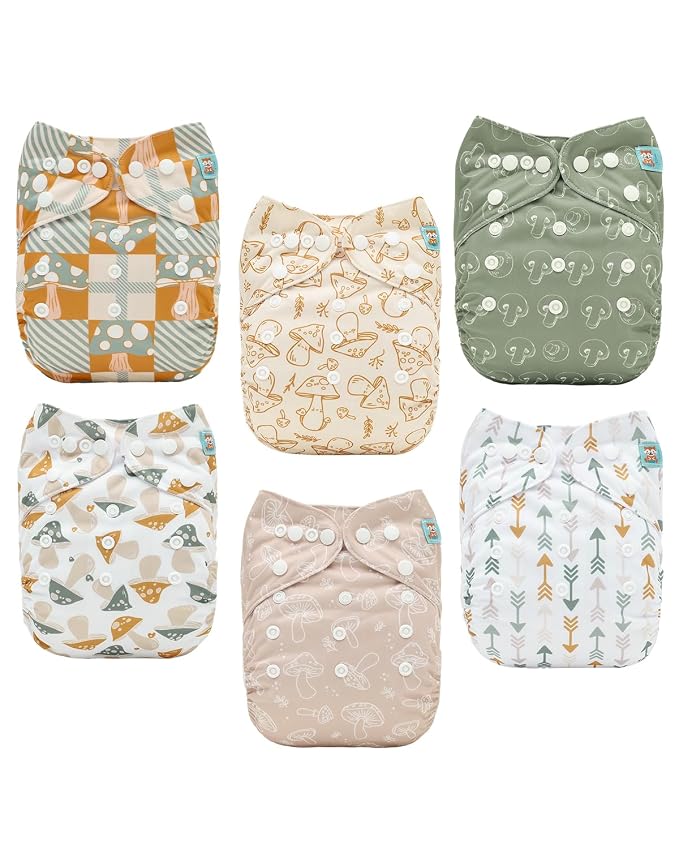 ALVABABY Baby Cloth Diapers 6 Pack by ALVABABY