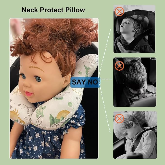 Baby Neck Pillows, Comfortable Baby Travel Head Neck Support Pillow - Image 6