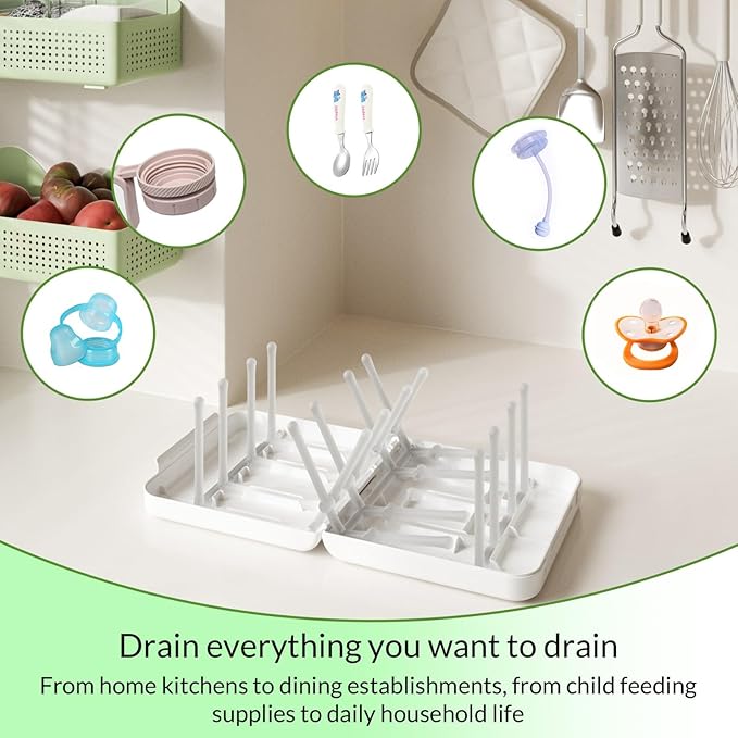 Travel Bottle Drying Rack Space Saving, Foldable Bottle Drying Rack - Image 4