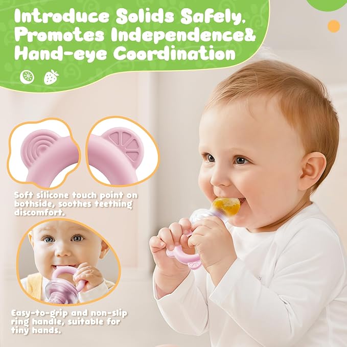 Bear Baby Fruit Food Feeder & Mini Freezer Nibble Tray Combo, 2 Pack Breastmilk - Image 2