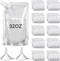 Meanplan 100 Pcs Plastic Pouches Bulk Reusable Squeeze Pouches Clear Plastic by Meanplan