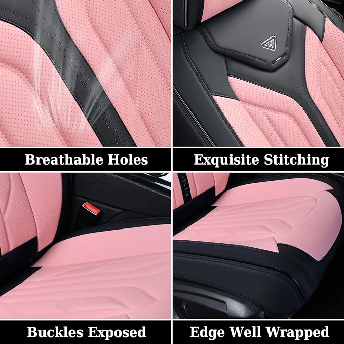 Coverado Front Seat Covers, Car Seat Covers Front Seats, Leather Seat Covers - Image 8