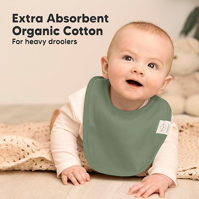 8-Pack Organic Baby Bibs for Boys, Girls - Image 5