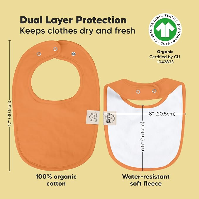 8-Pack Organic Baby Bibs for Boys, Girls - Image 3