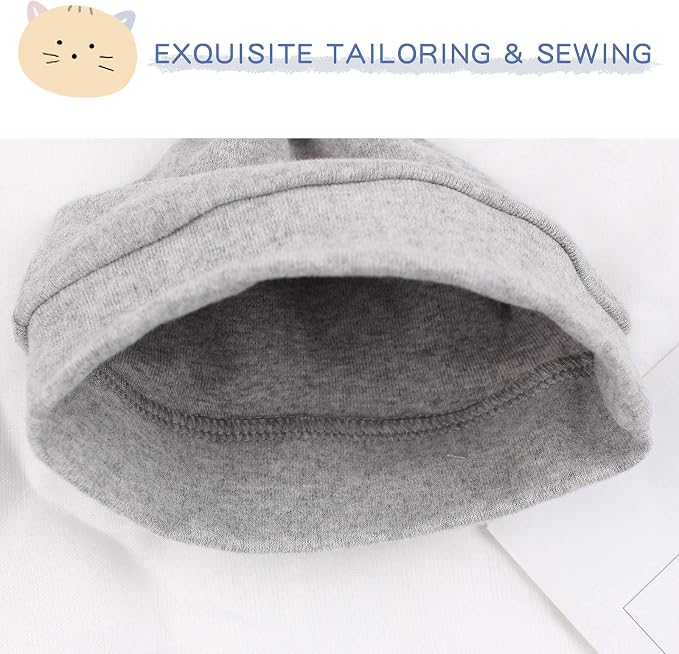 JANGANNSA Newborn Baby Hat Infant Baby Boys Beanie Top Knot Stretchy Hats - Image 5