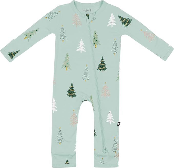 KYTE BABY Unisex Rayon Made From Bamboo Zippered Rompers 0-24 Months by KYTEBABY