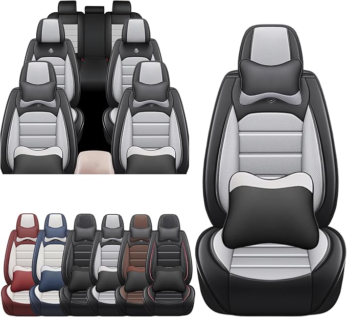 JOJ Fit for Toyota Highlander 2001-2022 Seat Covers, 7 Seat Car Seat Cover by JOJ