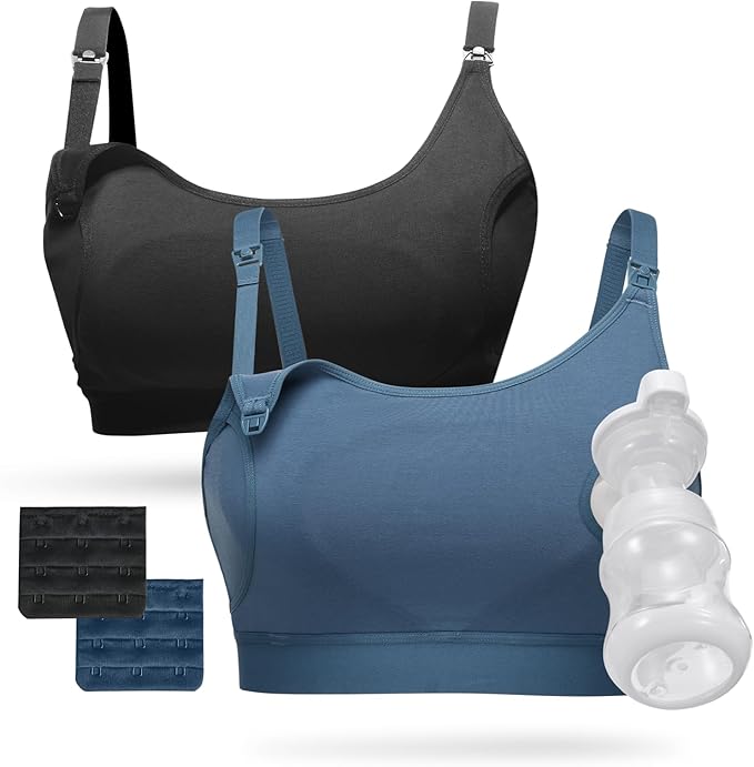 Momcozy Pumping Bra, Pumping Bra Hands Free All Day Wear Pumping & Nursing Bra by Momcozy