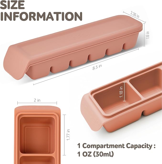 Silicone Freezer Trays with Lid, 1oz 6 Section - Image 6