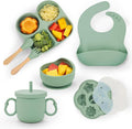 Silicone Baby Feeding Set, Baby Led Weaning Supplies, Baby Food Tableware by MIICASA