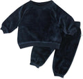 HonestBaby Baby 2-Piece Cozy Velour 100% Organic Cotton Sweatshirt and Jogger by HonestBaby