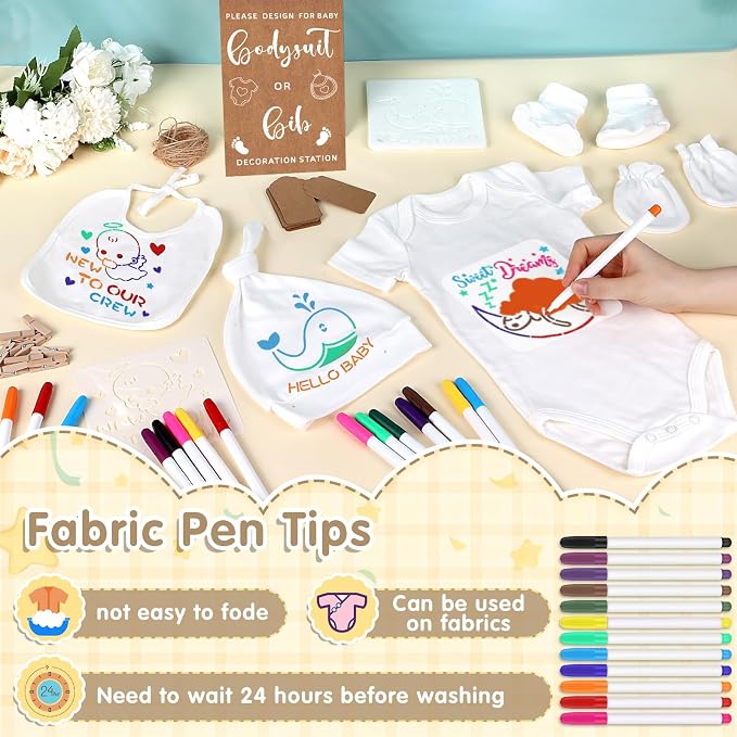 162Pcs Baby Shower Game Decorations Kit - Image 3