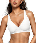OEAK Womens Deep V Bras Wireless Comfortable Bra Supportive No Underwire Bras by OEAK