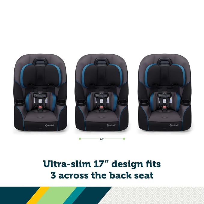 Safety 1st Crosstown Slim All-in-One Convertible Car Seat, City Storm - Image 3