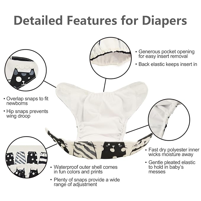 Babygoal Christmas Cloth Diapers 6 Pack - Image 4
