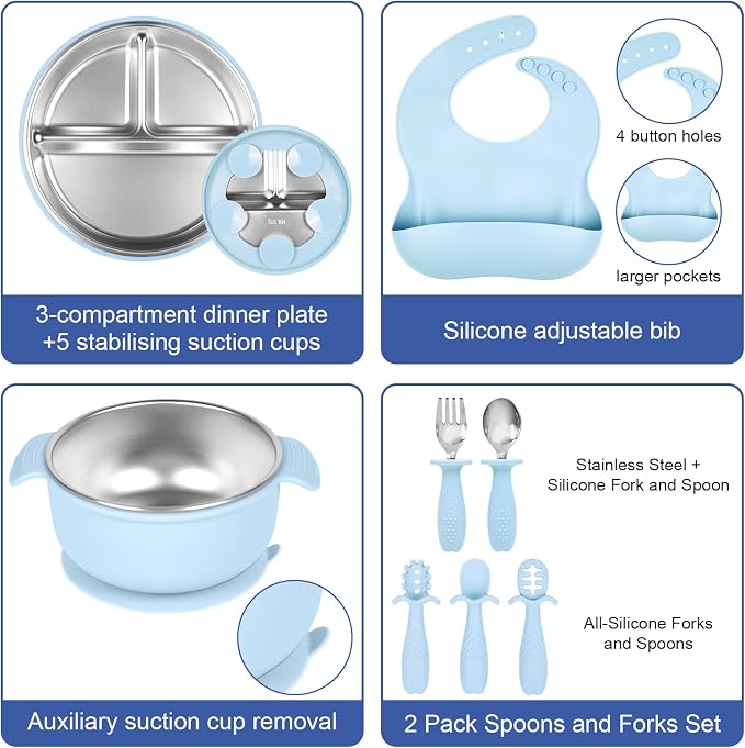 Stainless Steel Kids Plates And Bowls - Image 7