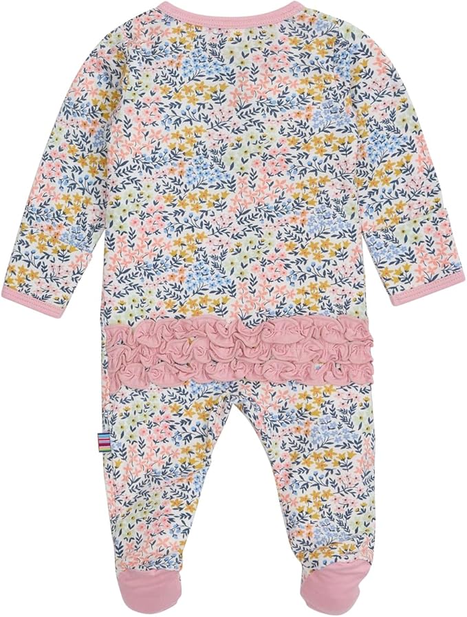 Magnetic Me Girls Modal Magnetic Baby Footie Pajamas | Silky Soft Modal Fabric - Image 2