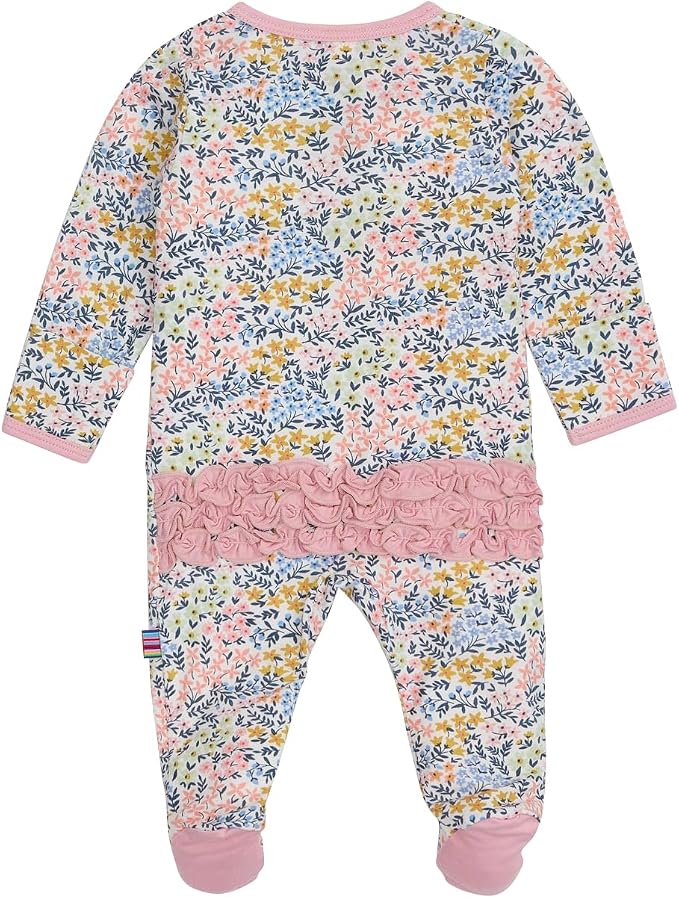 Magnetic Me Girls Modal Magnetic Baby Footie Pajamas | Silky Soft Modal Fabric - Image 2