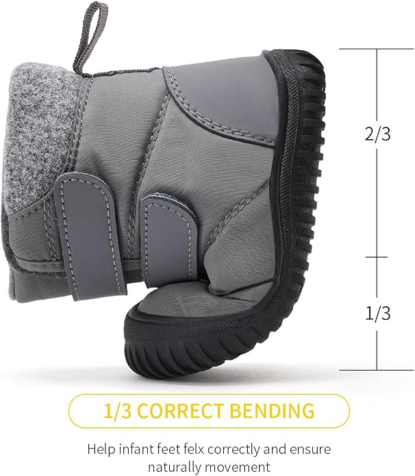 BMCiTYBM Toddler Baby Winter Snow Boots Boy Girl Faux Fur Warm Non Slip First - Image 4