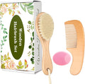 Wooden Baby Hair Brush and Comb Set by WXA