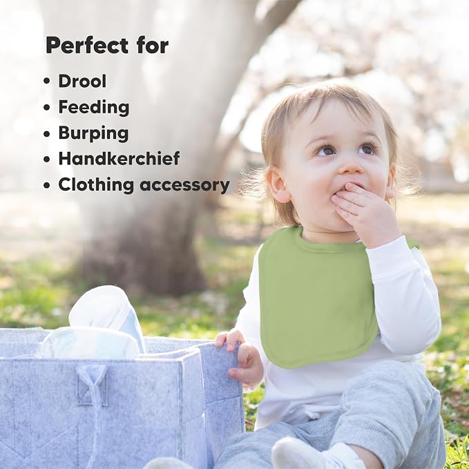 8-Pack Organic Baby Bibs for Boys, Girls - Image 7