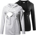 GINKANA Women's Nursing Hoodie Sweatshirt Long Sleeves Breastfeeding Maternity by GINKANA