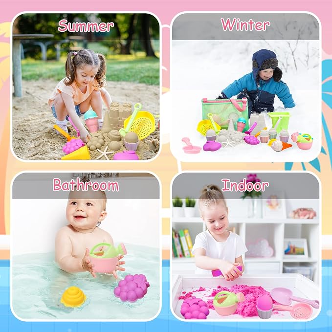 Tagitary Beach Sand Toys for Kids, Beach Toys 23PCS Set - Image 5