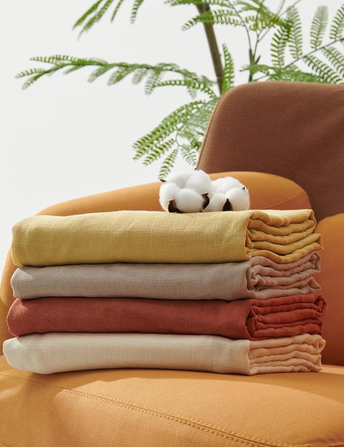 Momcozy Muslin Swaddle Blankets, Ultra Soft Neutral Swaddle Blanket, Breathable - Image 8