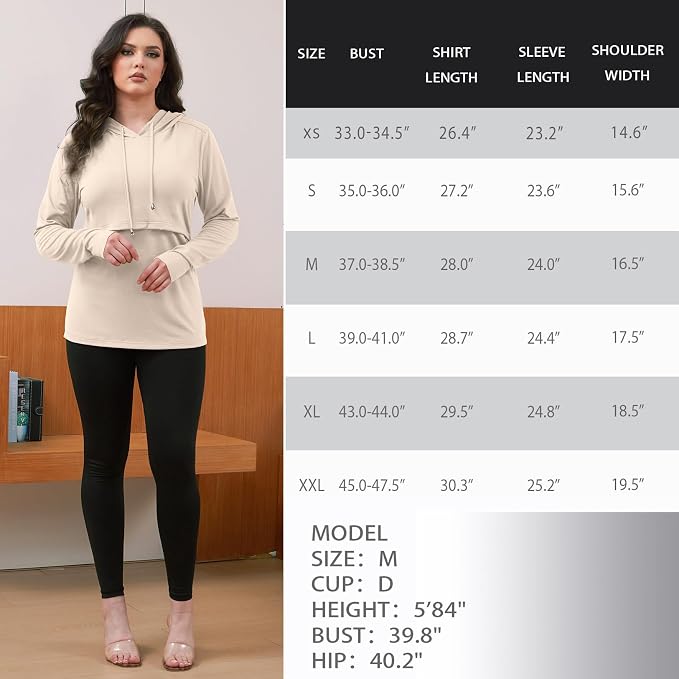 GINKANA Women's Nursing Hoodie Sweatshirt Long Sleeves Breastfeeding Maternity - Image 7