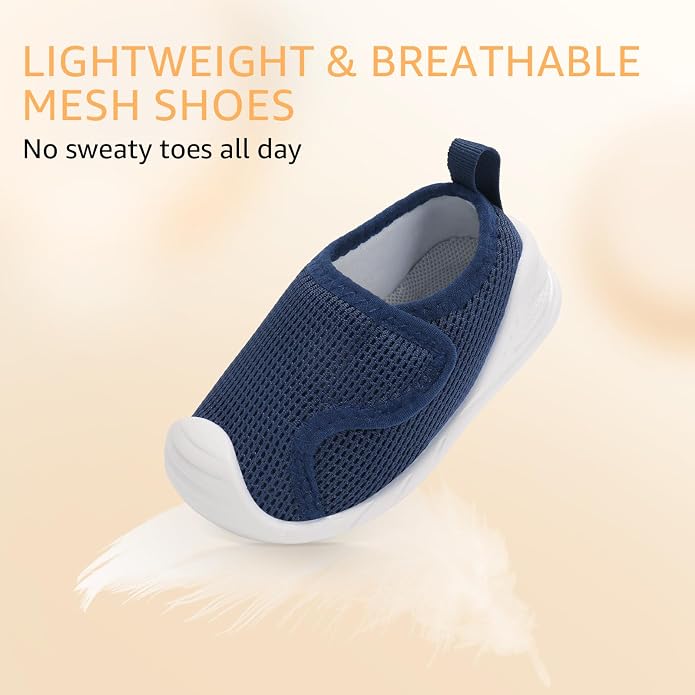 Baby Boys Girls First Walking Shoes Wide Toe Box Infant Sneakers Lightweight - Image 9