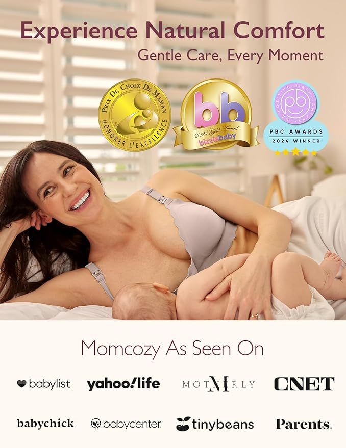 Momcozy Nursing Bras for Breastfeeding, Seamless Pregnancy Maternity Bra - Image 4
