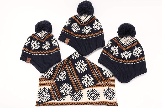 LMLALML Boys Winter Hat Earflap Knitted Beanie - Image 6
