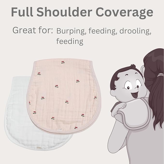 Ali+Oli 2-pk Muslin Burp Cloths - Image 2