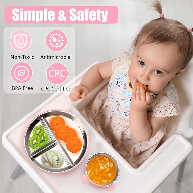 Stainless Steel Kids Plates and Bowls - Image 5
