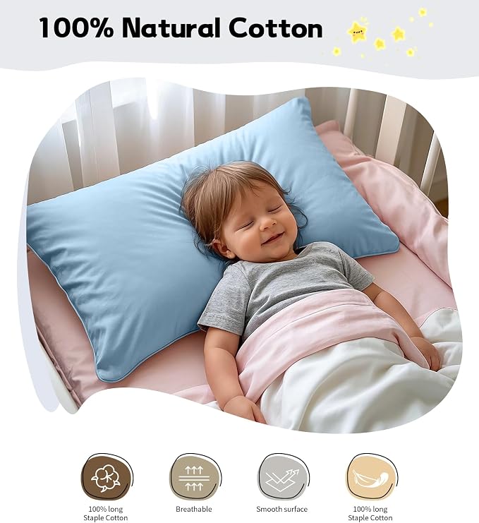 Deep Dream Toddler Pillowcases for 13x18 Pillow 2 Pack, 100% Cotton Travel - Image 3