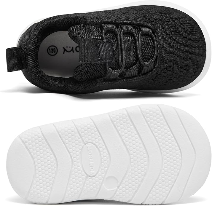 MORENDL Toddler Slip On Sneakers Baby Walking Shoes Non-Slip Breathable Unisex - Image 4