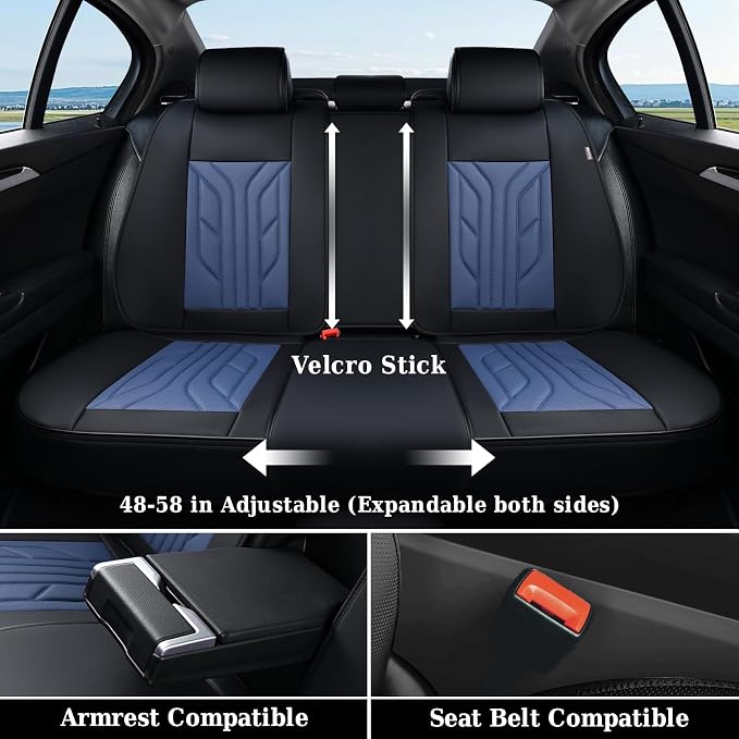 Coverado Car Seat Covers Full Set, Automotive Seat Covers Car Seat Protector - Image 4