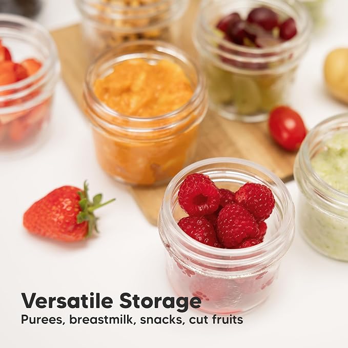 KeaBabies 12pk 4oz Glass Baby Food Containers - Image 8