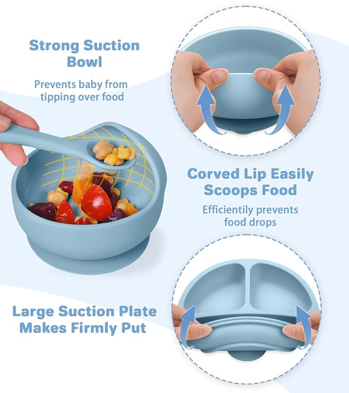 Silicone Baby Feeding Set, Travel Bag - Image 3