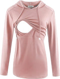 GINKANA Women's Nursing Hoodie Sweatshirt Long Sleeves Breastfeeding Maternity by GINKANA