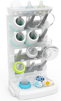 Baby Bottle Drying Rack for 12 Bottles, Space Saving Countertop Vertical by CINWWNI