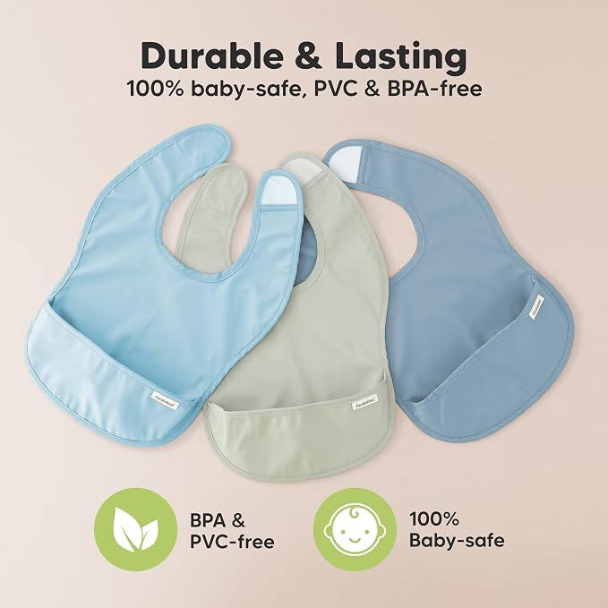 3-Pack Waterproof Baby Bibs for Eating - Image 9